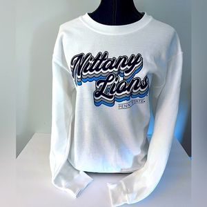 Penn State White Crew Sweatshirt Vintage Style Gildan Heavy Blend Small Unworn